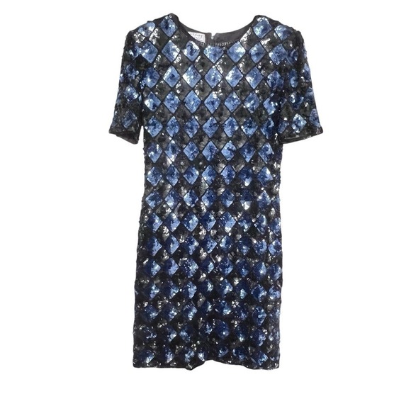 Stenay Dresses & Skirts - VTG Stenay Sequin Blue Dress SZ 10 Glam Party Wedding Cocktail Diamond